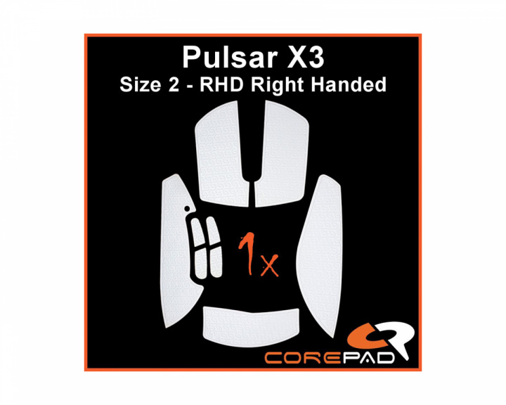 Corepad Soft Grips for Pulsar X3 RHD - Hvit