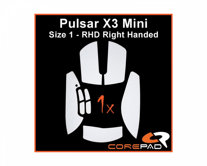 Corepad Soft Grips for Pulsar X3 Mini RHD - Hvit