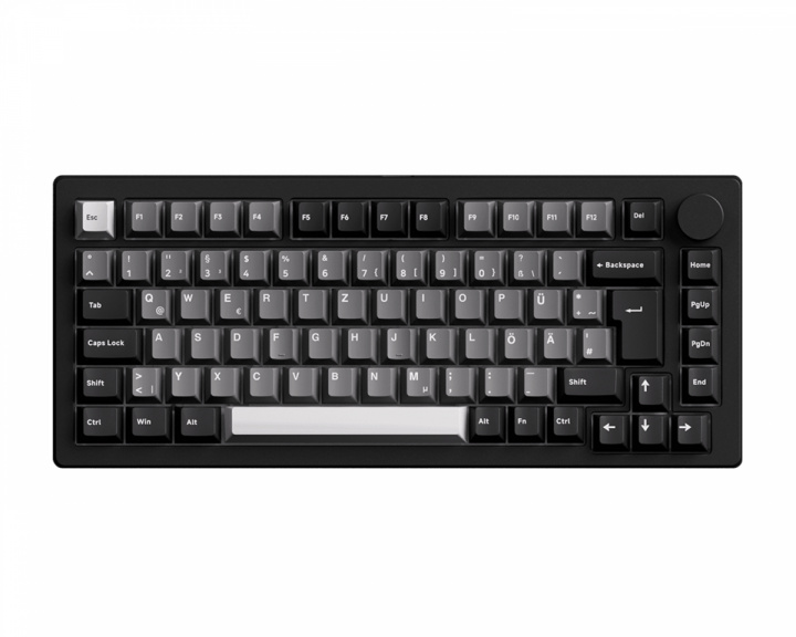 Monsgeek M1 V5 VIA Trådløst tastatur - Black & Silver [V3 Piano Pro]