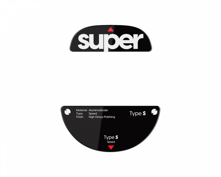 Superglide Glass Skates Type-S til Pulsar TenZ Signature Edition - Svart