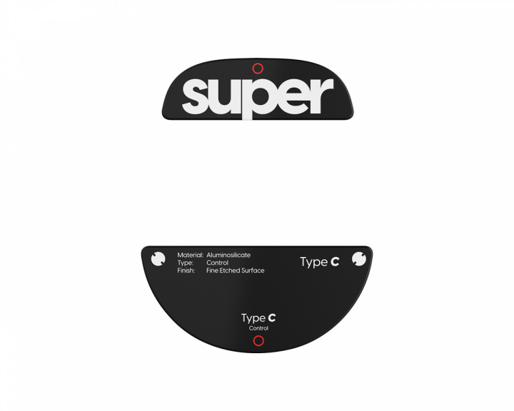 Superglide Glass Skates Type-C til Pulsar TenZ Signature Edition - Svart