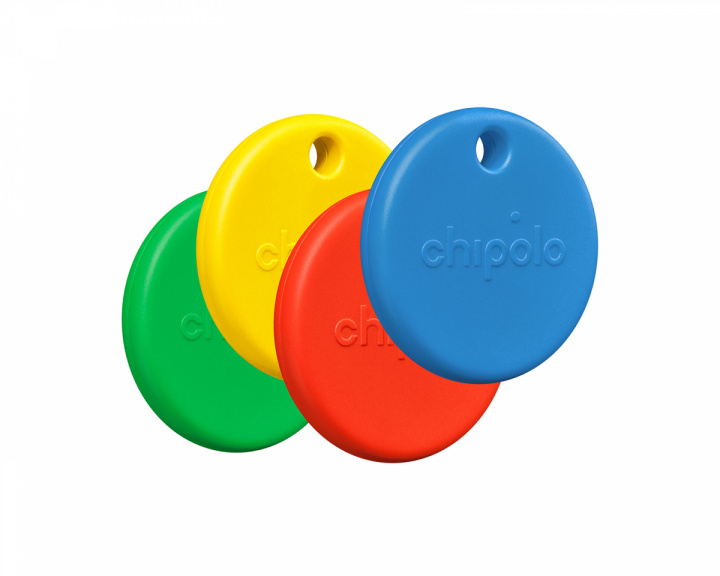 Chipolo POP 4-pack - Item Finder - Rød/Blå/Gul/Grønn