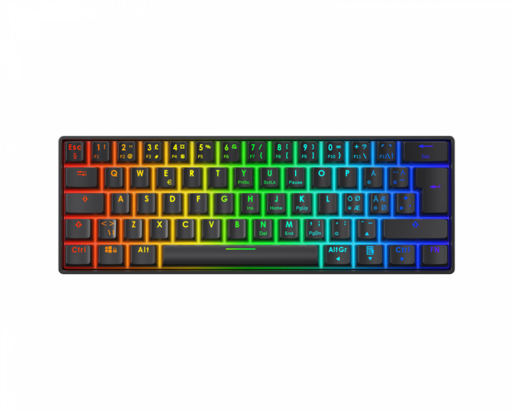 Deltaco Gaming DK470 60 % ISO Hotswap Mekanisk Gamingtastatur – Svart