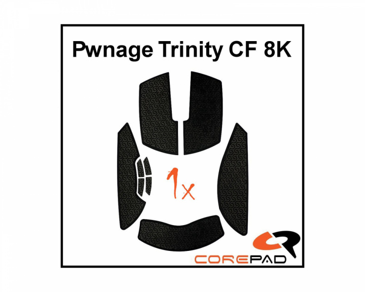 Corepad Soft Grips til Pwnage Trinity CF 8K - Svart