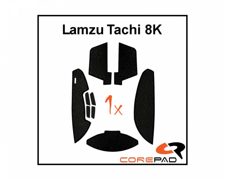 Corepad Soft Grips til Lamzu Tachi 8K - Svart