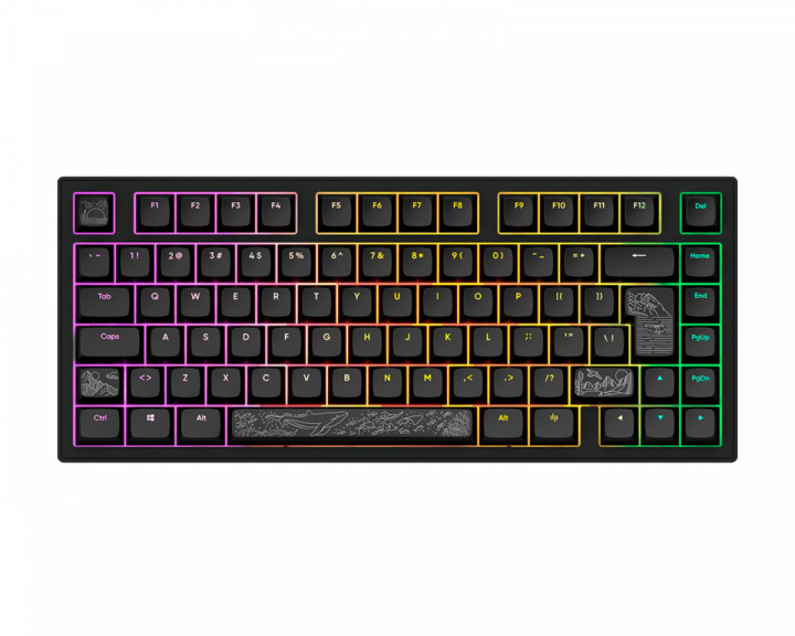  ALU81 Gaming Tastatur RGB - Terra Nostra [g3ms Moonstone] - Svart