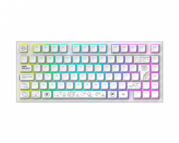 Dark Project ALU81 Gaming Tastatur RGB - Terra Nova [g3ms Moonstone] - Hvit