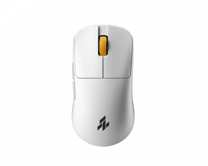 SyLical Gear HELIX 8K Trådløs Gamingmus - Hvit [Yellow Scroll-Wheel]