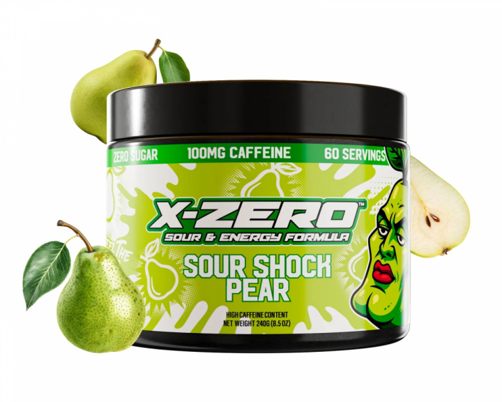X-Gamer X-Zero Sour Shock Pear - 60 Servings