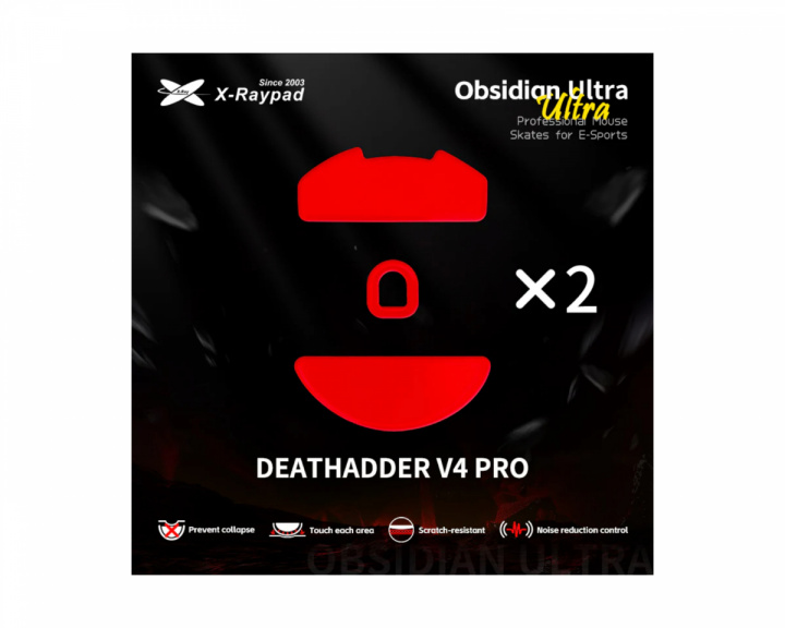 X-raypad Obsidian Ultra Skates for Razer Deathadder V4 PRO
