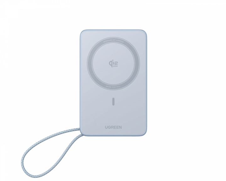 UGREEN MagFlow Qi2.2 25W 10000mAh Power Bank med uttrekkbar kabel