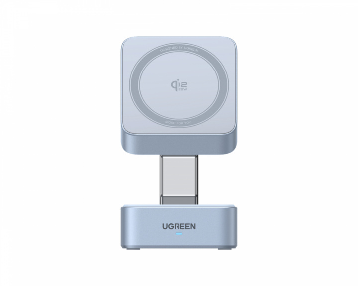 UGREEN MagFlow Qi2.2 25W 2-i-1 Magnetisk Trådløs Lader