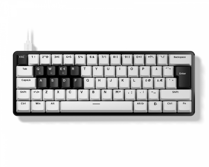 Pulsar PCMK 3 HE 60 Magnetisk Tastatur ISO Nordisk - Hvit