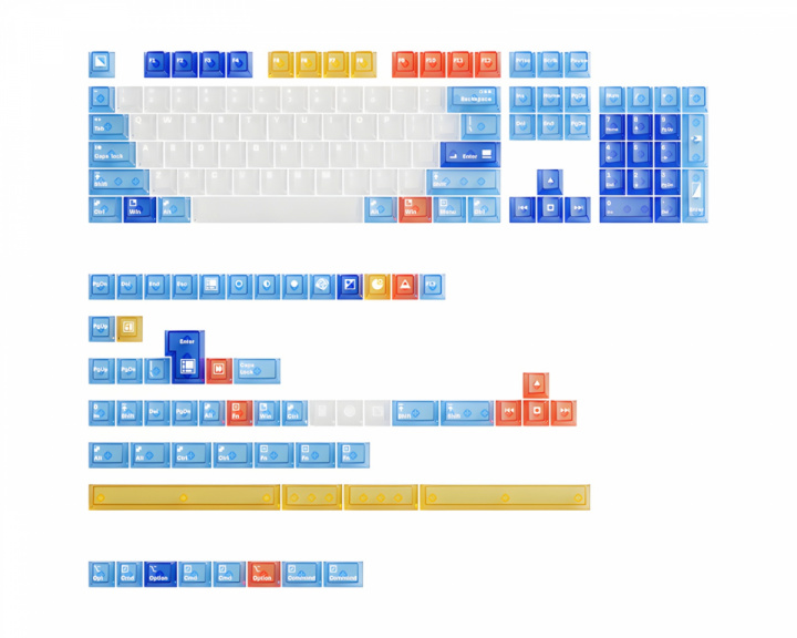 Keymoji Mondrian Clear Tastaturtastsett