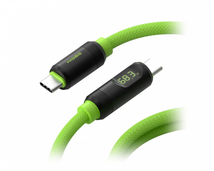  USB-C 4.0 LED-skjerm 8K 240W Kabel– 0.25M – Grønn