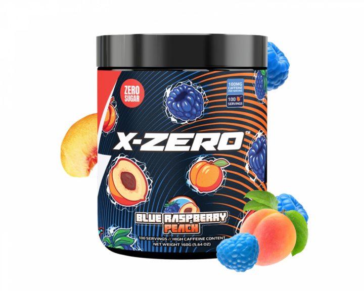 X-Gamer X-Zero Blue Raspberry Peach - 100 Serveringer