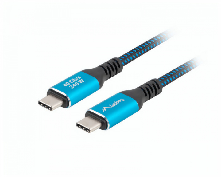 Lanberg USB-C 4.0 til USB-C Kabel 240W 8K 60HZ - 0,5 Meter