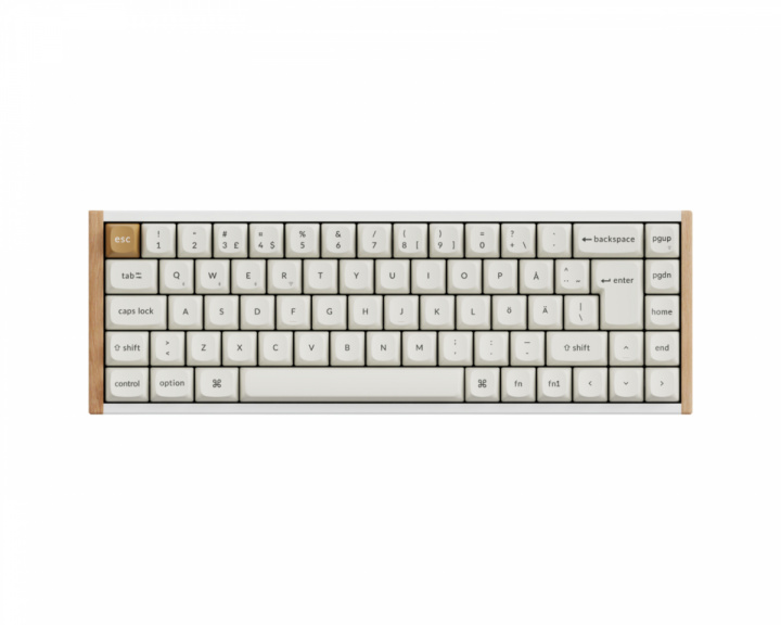  K6 HE SE Trådløst QMK Tastatur [Gateron 2.0 Purple Magnetic Switch] - Wood White
