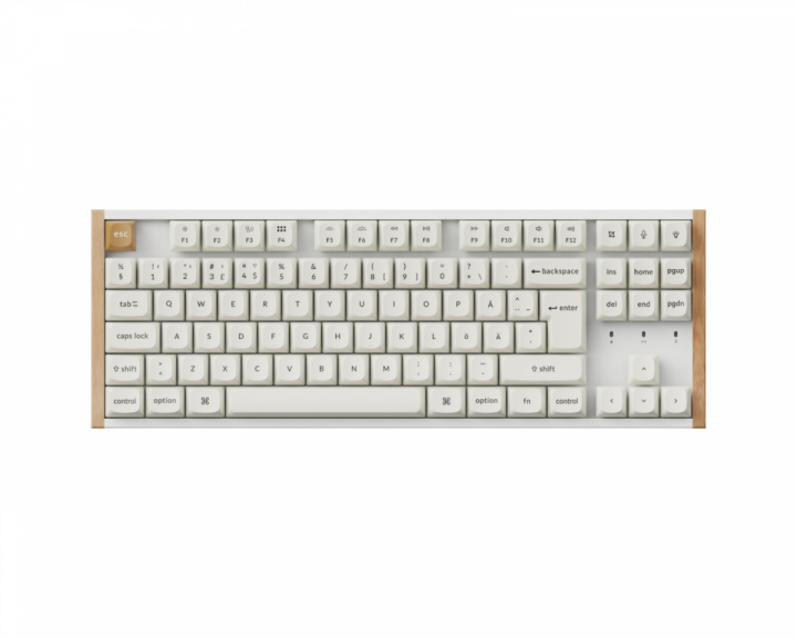  K8 HE SE Trådløst QMK Tastatur [Gateron 2.0 Purple Magnetic Switch] - Wood White