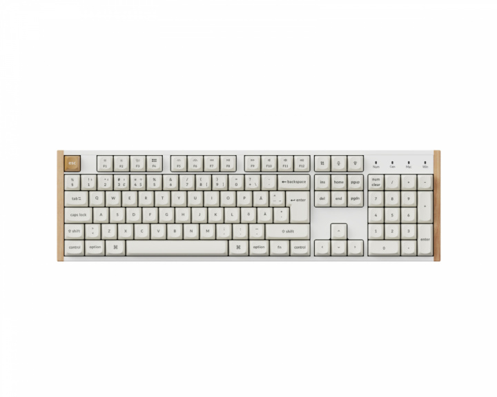  K10 HE SE Trådløst QMK Tastatur [Gateron 2.0 Purple Magnetic Switch] - Wood White