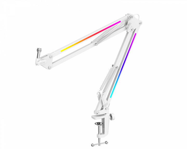  RGB Metall Mikrofon Arm - Hvit