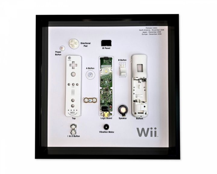  Retro Art Nintendo Wii Fjernkontroll Utstilling - Grå
