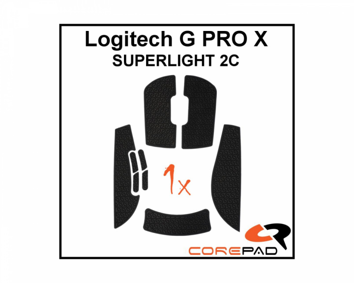 Corepad Soft Grips For Logitech G PRO X SUPERLIGHT 2C Kompakt - Svart