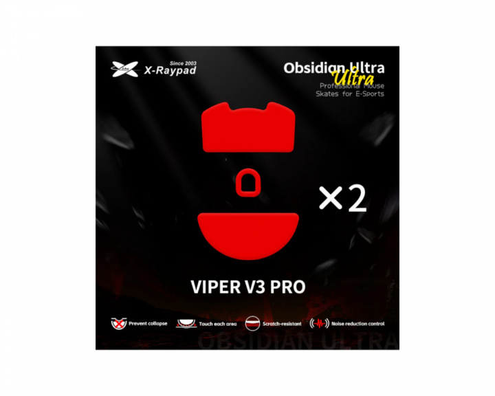 X-raypad Obsidian Ultra Rulleskøyter for Razer Viper V3 Pro