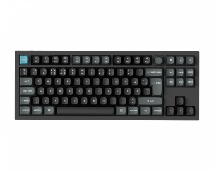 Keychron Q3 Ultra 8K Hotswap Knob Trådløst ISO Tastatur - Svart [Silk POM Banana]