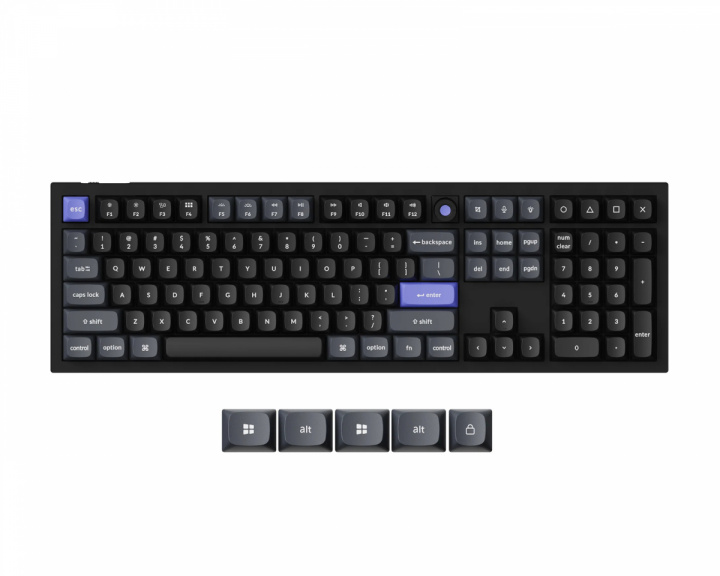  Q6 HE 8K Hotswap Knob ISO Tastatur - Svart [Lime Magnetic Switch]