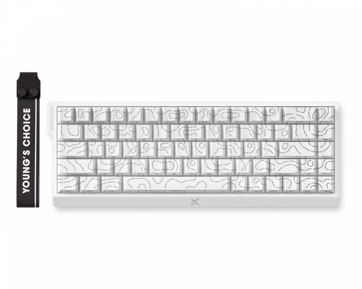  Ace 68 E-Sport ANSI Tastatur - Hvit Topografisk [Ice Rhino Magnetic]