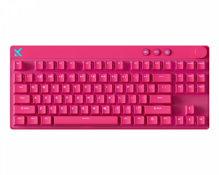  Mix 87 Hall Effect Magnetisk Gaming Tastatur ANSI - Rose Red