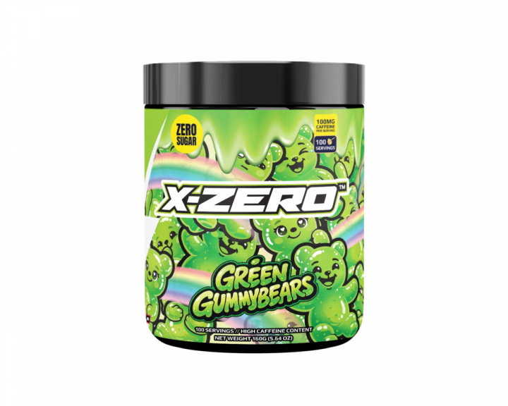  X-Zero Green Gummy Bears - 100 Porsjoner