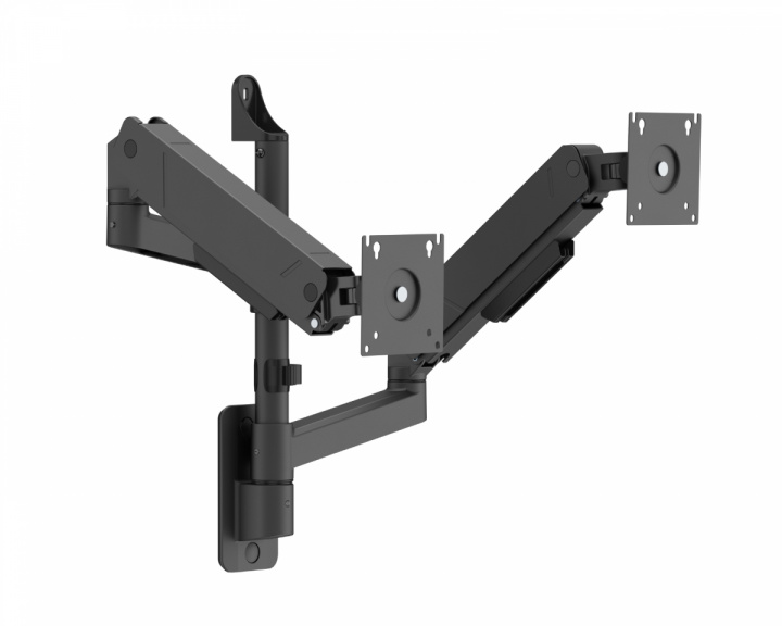  Heavy-Duty Veggfeste for 2 Skjermer - Svart