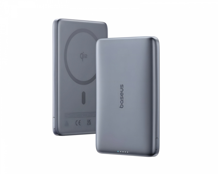  PicoGo AM41 Ultratynn Qi2 Magnetisk Powerbank 27W 10000mAh - Grå