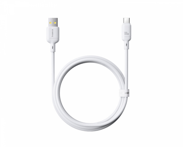  Silky Series Hurtiglading Kabel USB til Type-C 100W - 1m - Hvit