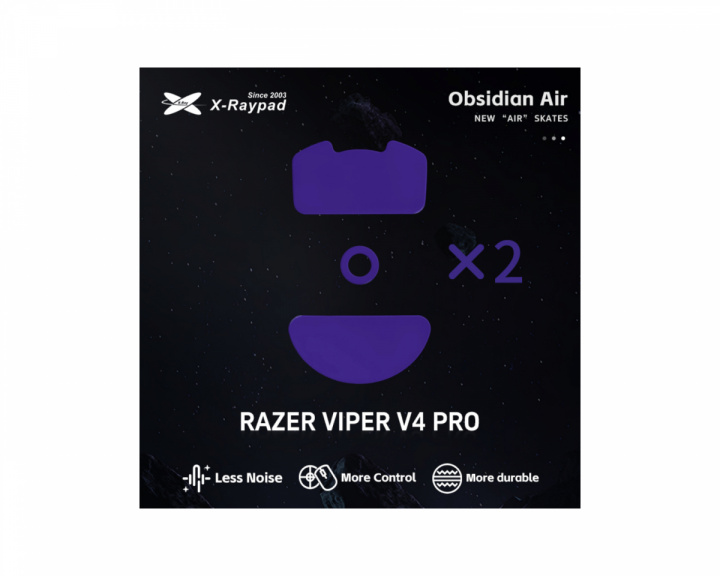 X-raypad Obsidian Air Mouse Skates til Razer Viper V4 Pro