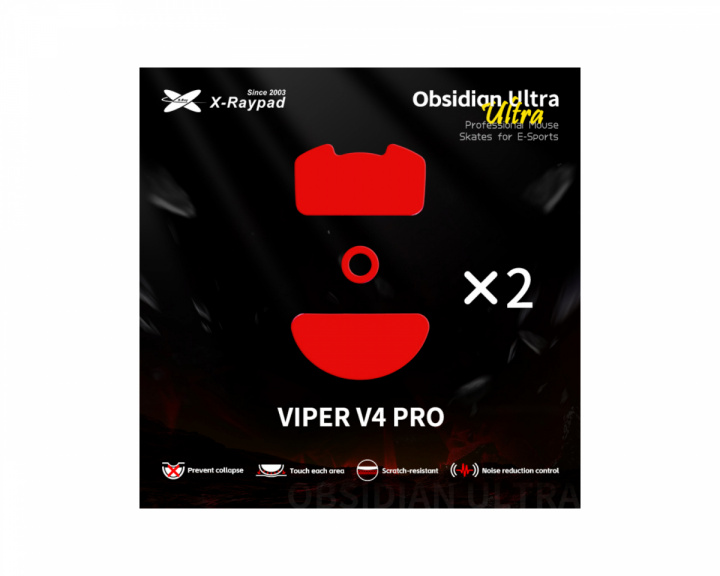 X-raypad Obsidian Ultra Rulleskøyter for Razer Viper V4 Pro