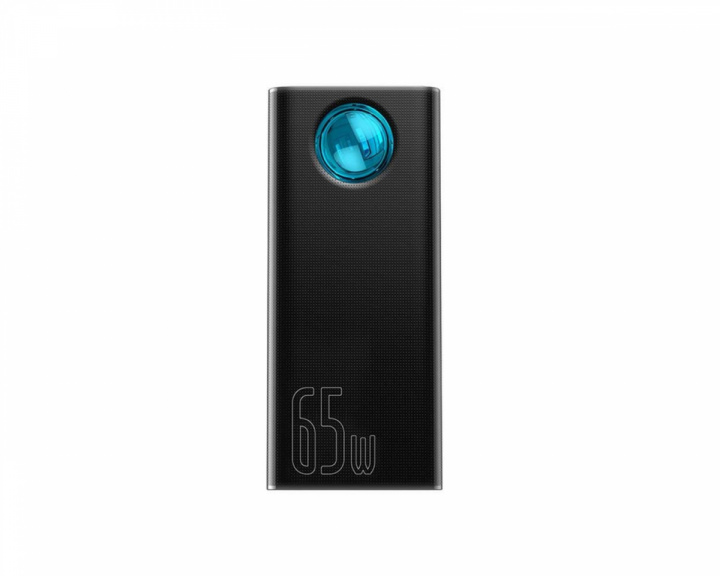  Amblight 30000mAh Powerbank, 4xUSB, USB-C, 65W - Svart