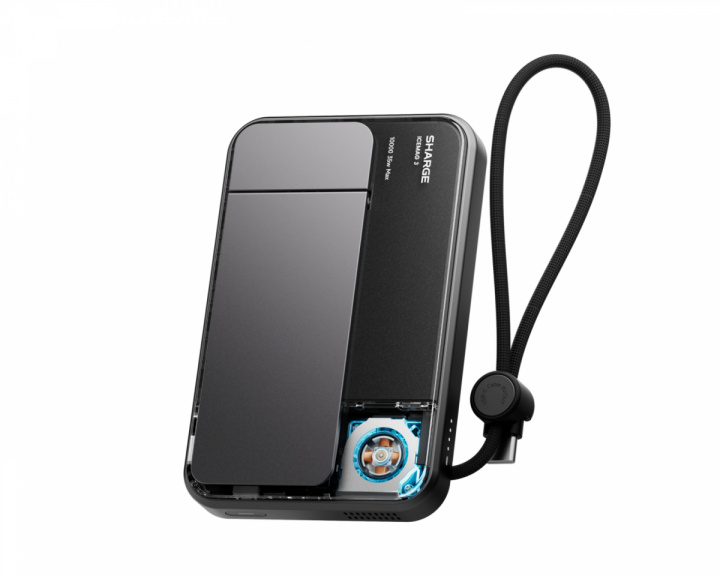  ICEMAG 3 Qi Trådløs Magnetisk Powerbank 10000 mAh - Sort
