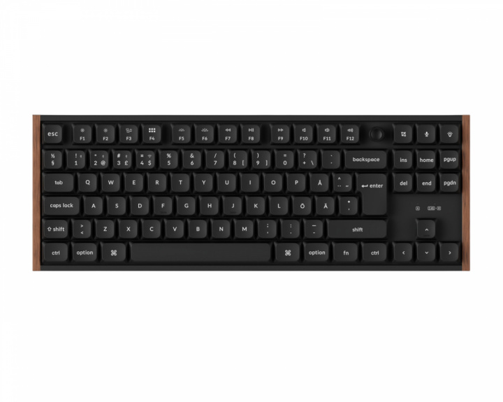  K1 Ultra SE 80% 8K Trådløst Tastatur - Wood Black [Milk POM Red]