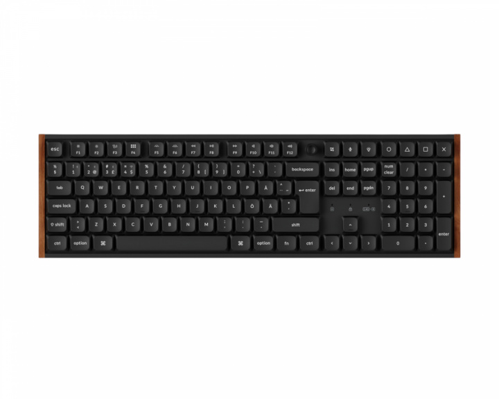  K5 Ultra Low-Profile 100% 8K Trådløst Tastatur - Wood Black [Keychron Milk POM Brown]