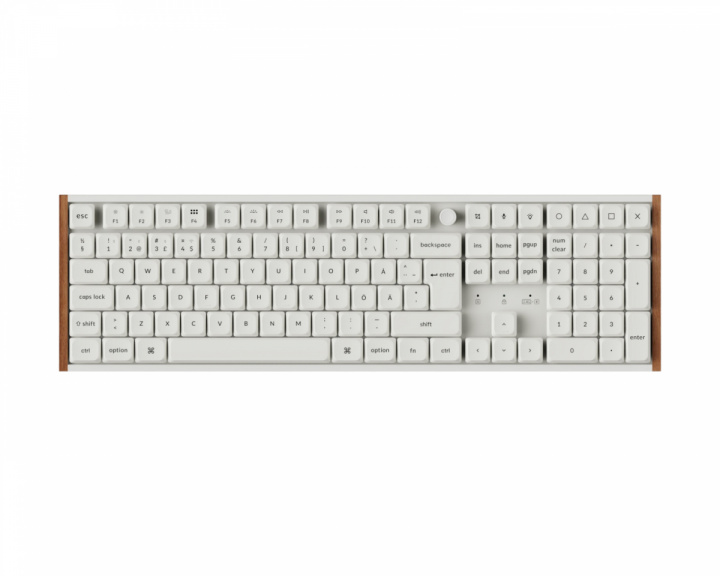  K5 Ultra Low-Profile 100% 8K Trådløst Tastatur - Wood White [Keychron Milk POM Brown]