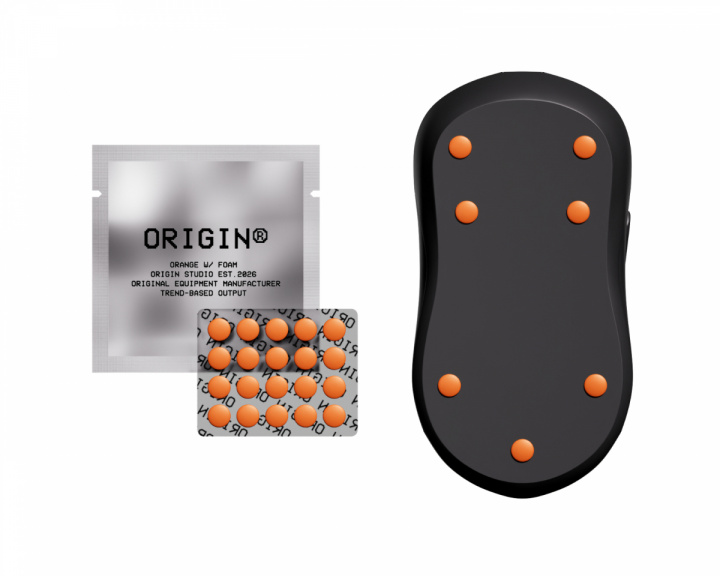  Origin Orange Universal PTFE Mouse Dots - 20 stk