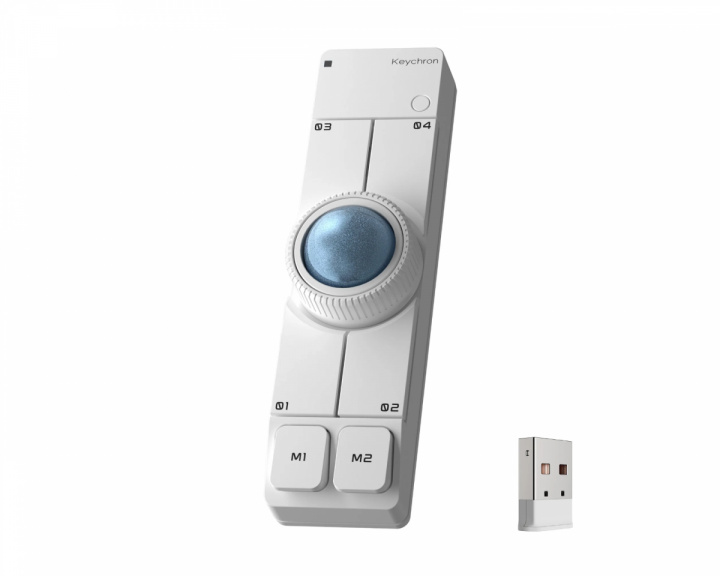  Nape Pro Trådlös Trackball Mus - Hvit