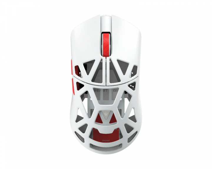 WLMouse Beast X Max V2 Trådløs Gamingmus - Hvit/Rød