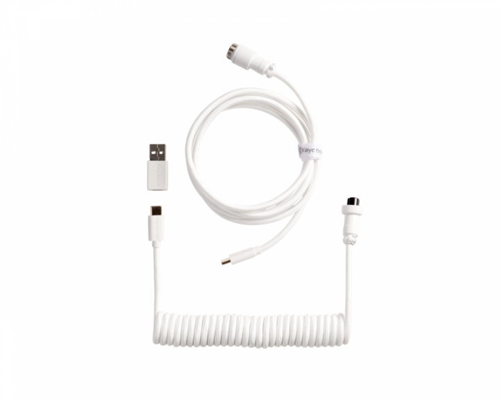  Coiled Aviator Kabel Straight 8K - Hvit