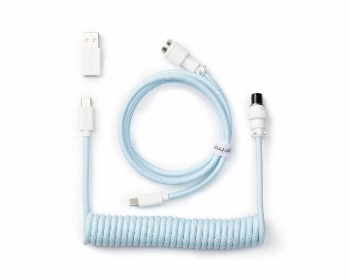 Coiled Aviator Kabel Straight 8K -Lyseblå
