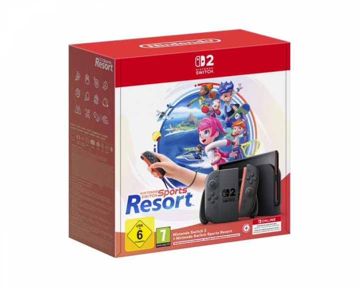  Switch 2 Spillkonsoll - Switch Sports Resort + 3 mnd NSO Bundle