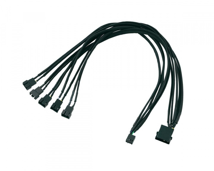 AKASA Forgrener til 4-pins - 1 Molex til 5 PWM 9 - Svart